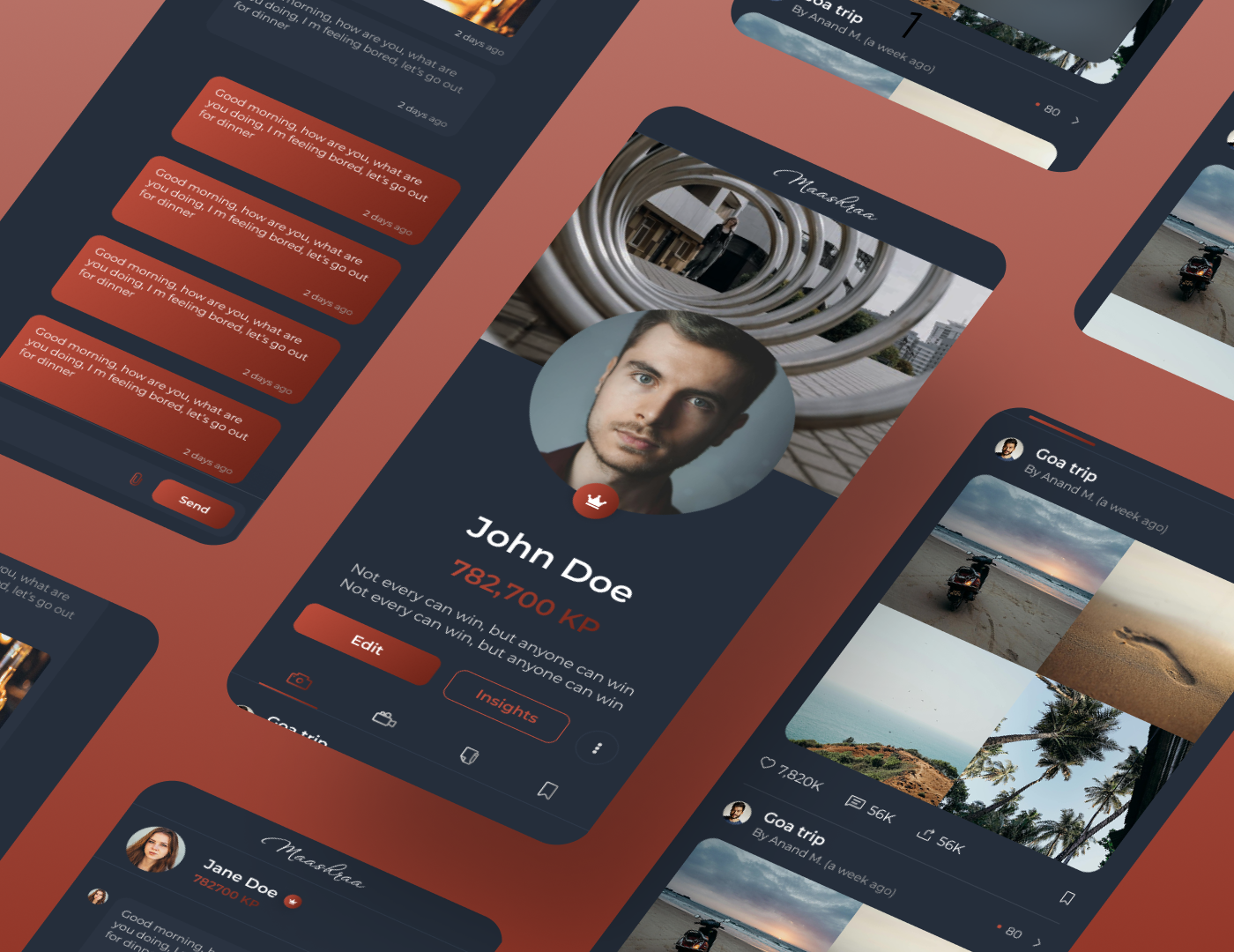 Maashra social media app interface screenshot 2